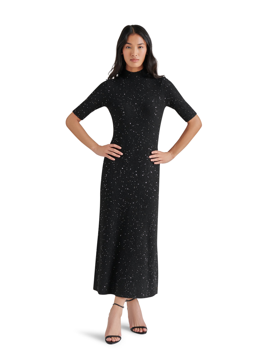 KNIT MOCK MIDI DRESS