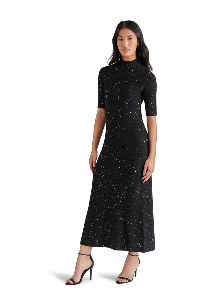 KNIT MOCK MIDI DRESS