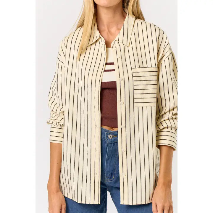 LONG SLEEVE STRIPED TOP