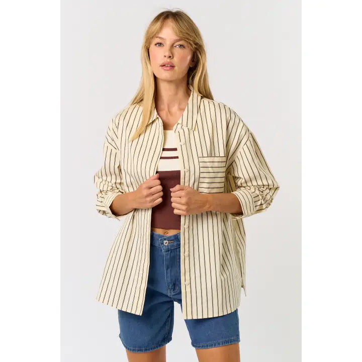 LONG SLEEVE STRIPED TOP