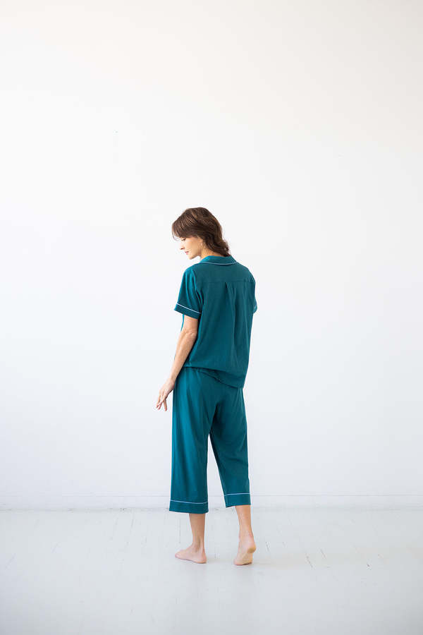 SALUA Classic Capri Pajamas in Pima Cotton