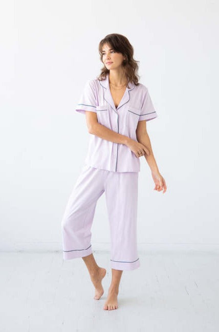 SALUA Classic Capri Pajamas in Pima Cotton