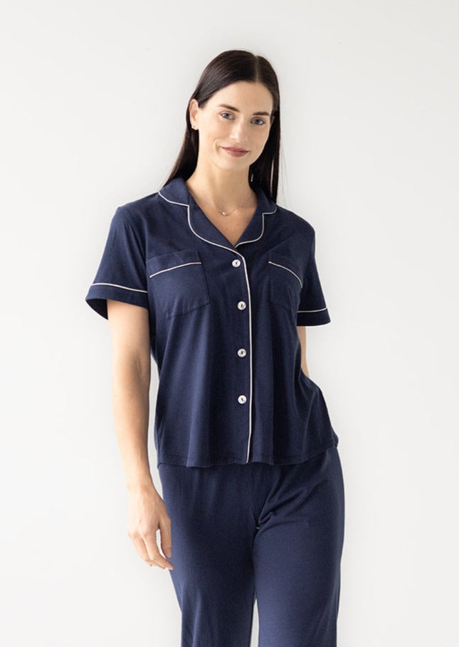 SALUA Classic Luxury Capri Pajamas in  Brushed Pima Cotton