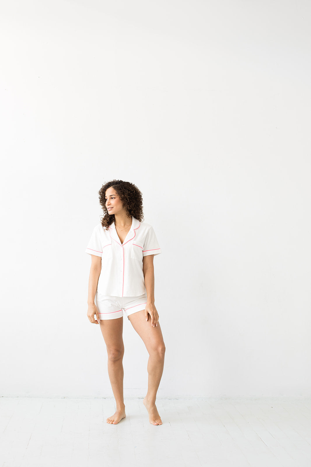 SALUA Classic Luxury Shorties Pajamas in Brushed Pima Cotton