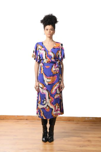 GEO WRAP DRESS