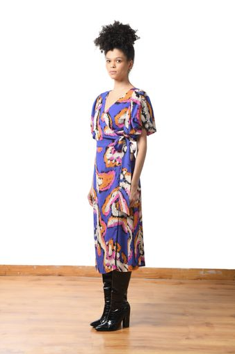 GEO WRAP DRESS