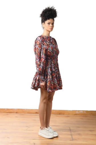 LONG SLEEVE FLORAL DRESS