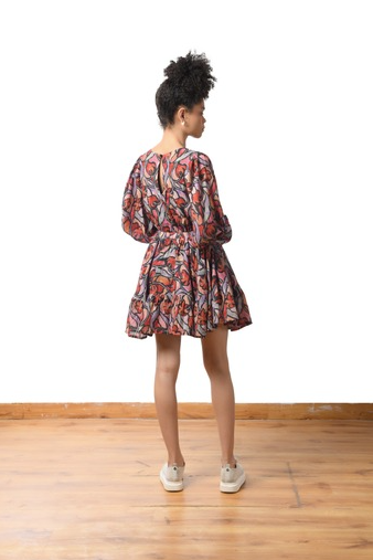 LONG SLEEVE FLORAL DRESS