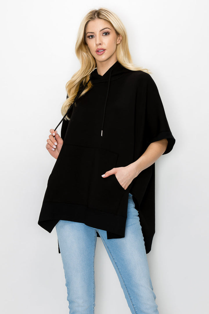 Fleta French Scuba Poncho with Hoodie