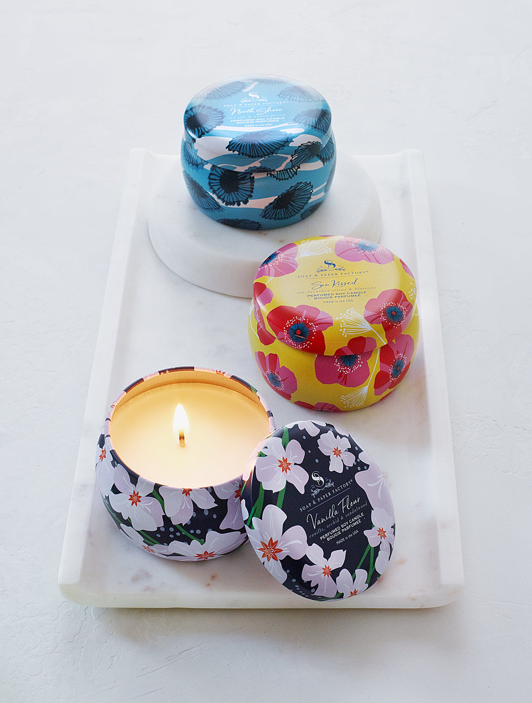 Small Tin Candle Trio