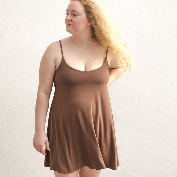 Betty Dress - Swinging Slip Dress w/ Shelf Bra