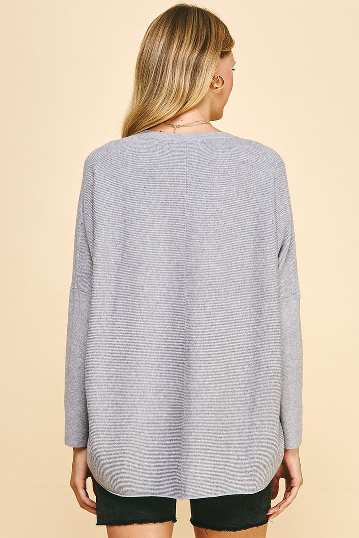 V-NECK DOLAM SLEEVES SWEATER