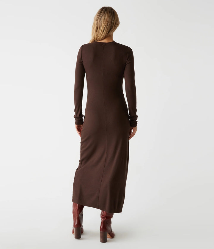 YESSENIA FAUX MIDI DRESS