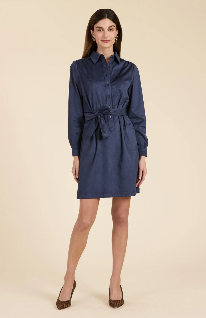 ZIVA FAUX SUEDE SHIRTDRESS