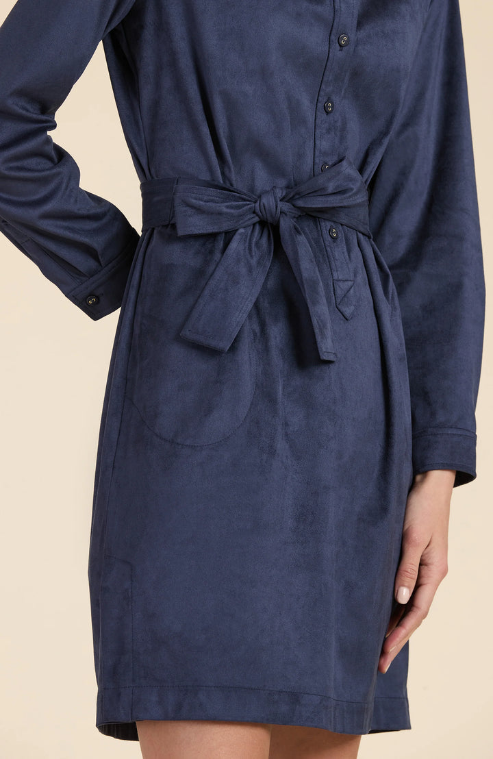 ZIVA FAUX SUEDE SHIRTDRESS