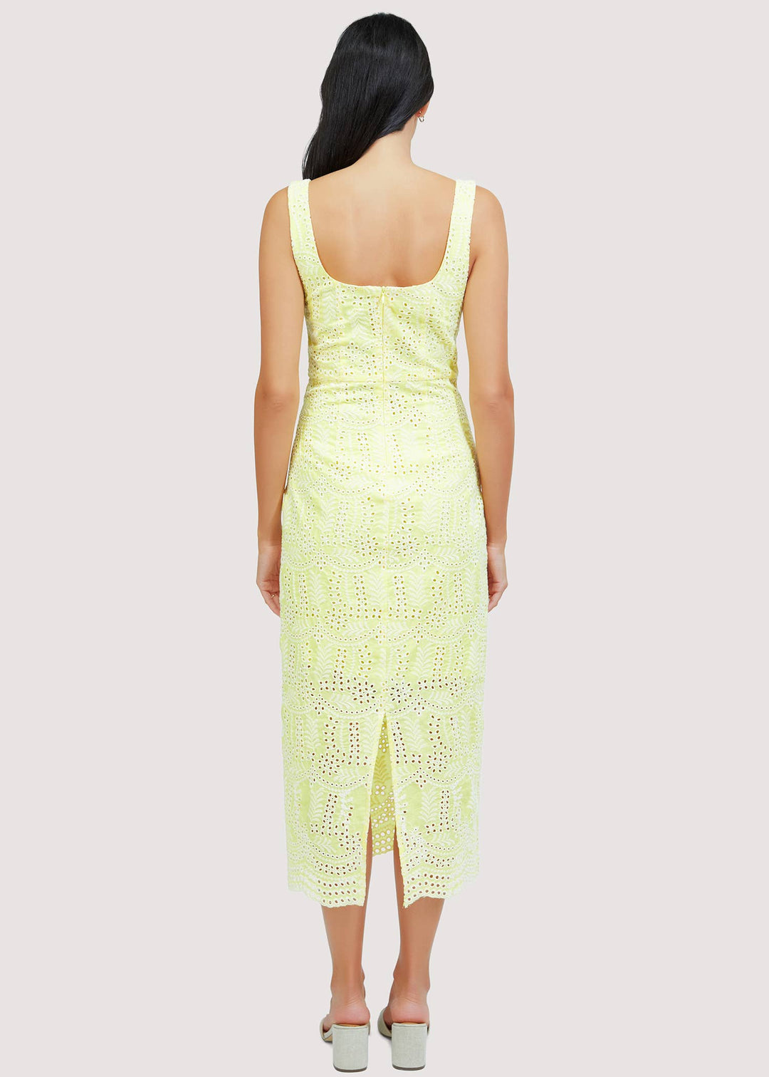 Lemon Drop Maxi Dress - Yellow Embroidery Party Wedding: YELLOW / XS