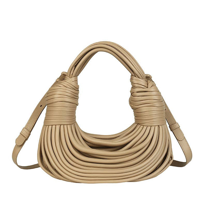 Women's Double Knot crossbody bag hand-woven handbag: Silver