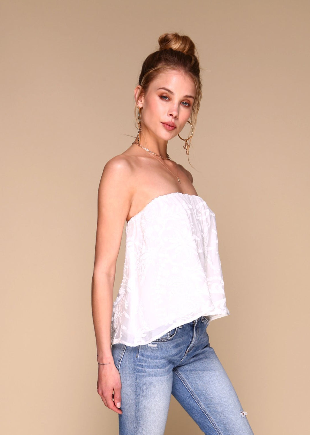 Blossom Top | White Embroidery - MERRITT CHARLES