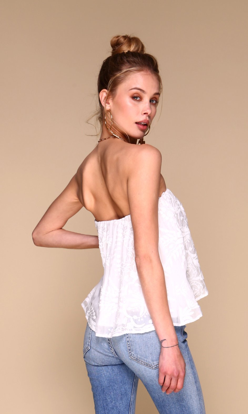 Blossom Top | White Embroidery - MERRITT CHARLES