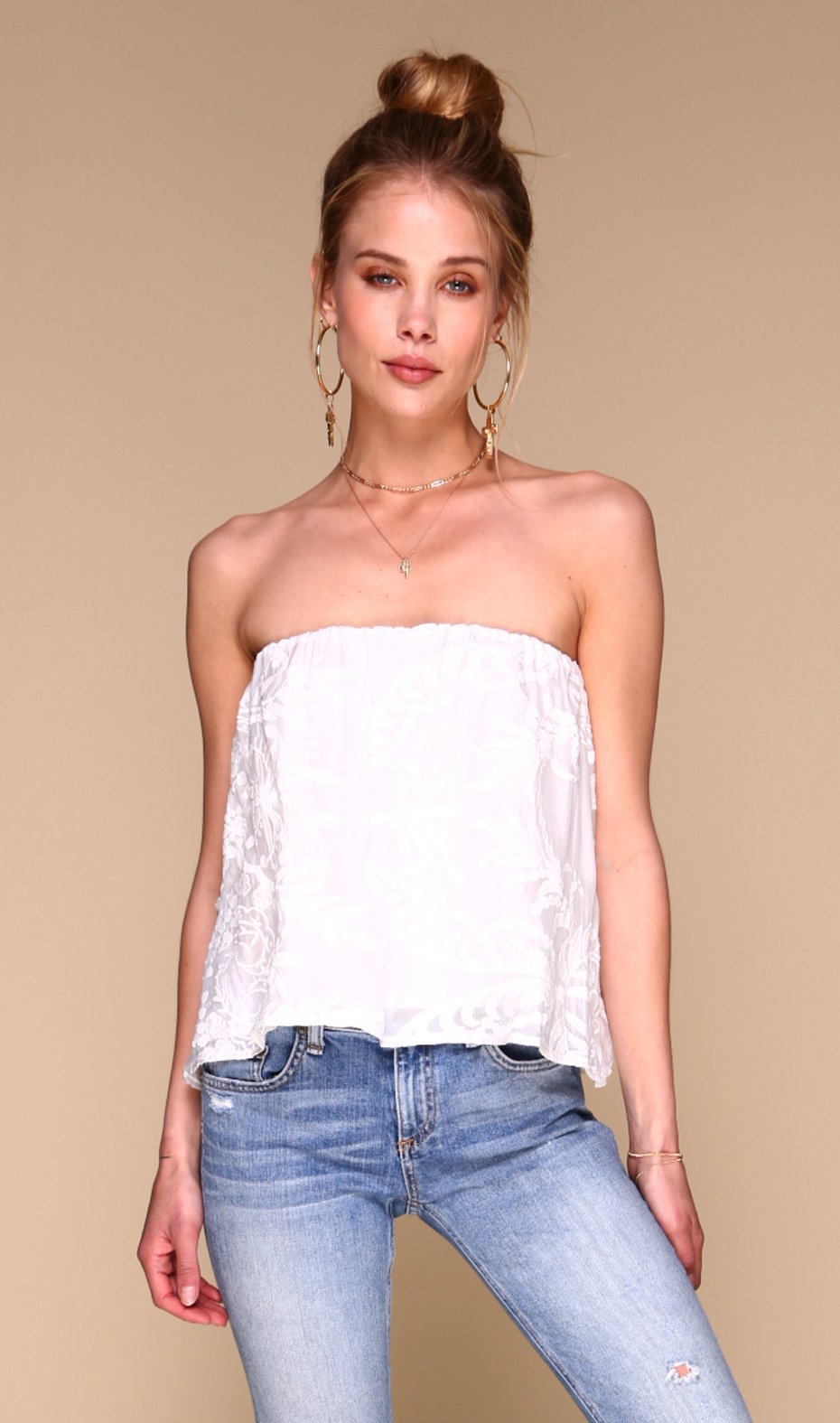 Blossom Top | White Embroidery - MERRITT CHARLES