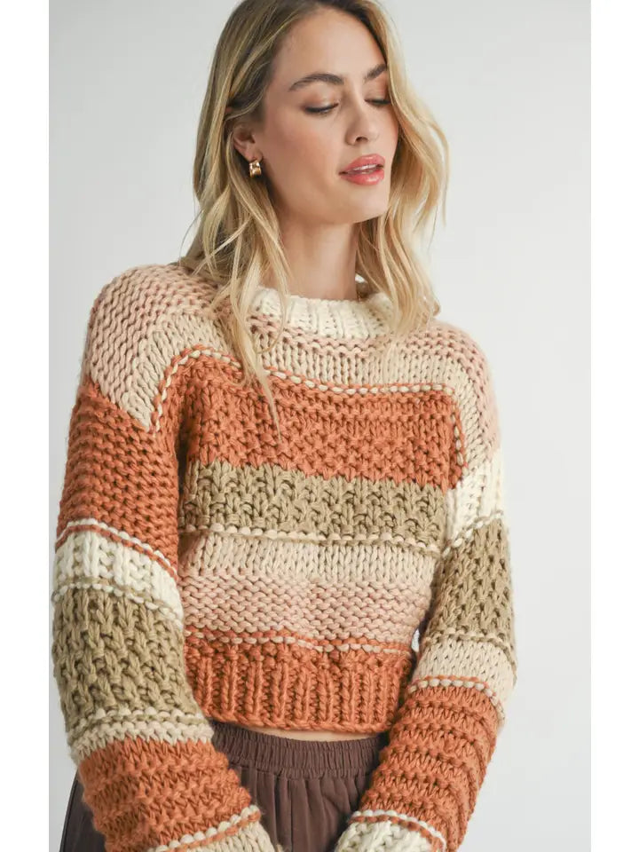 BUTTER PECAN CHUNKY SWEATER