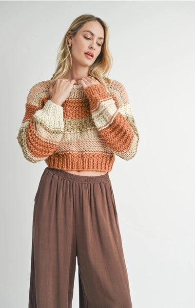 BUTTER PECAN CHUNKY SWEATER