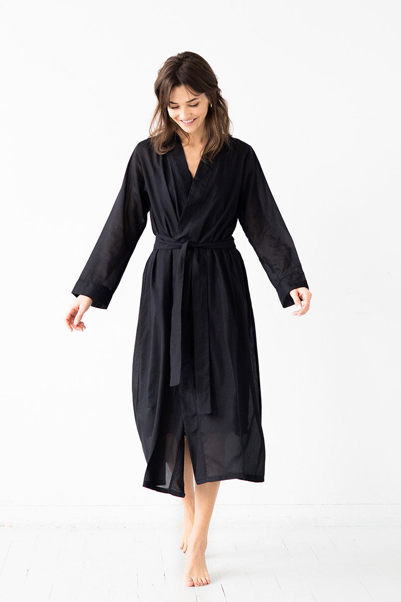 Classic Long Robe Cotton/Silk