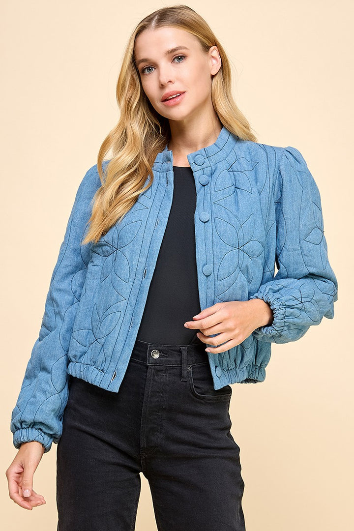 QUILTED DENIM JACKET