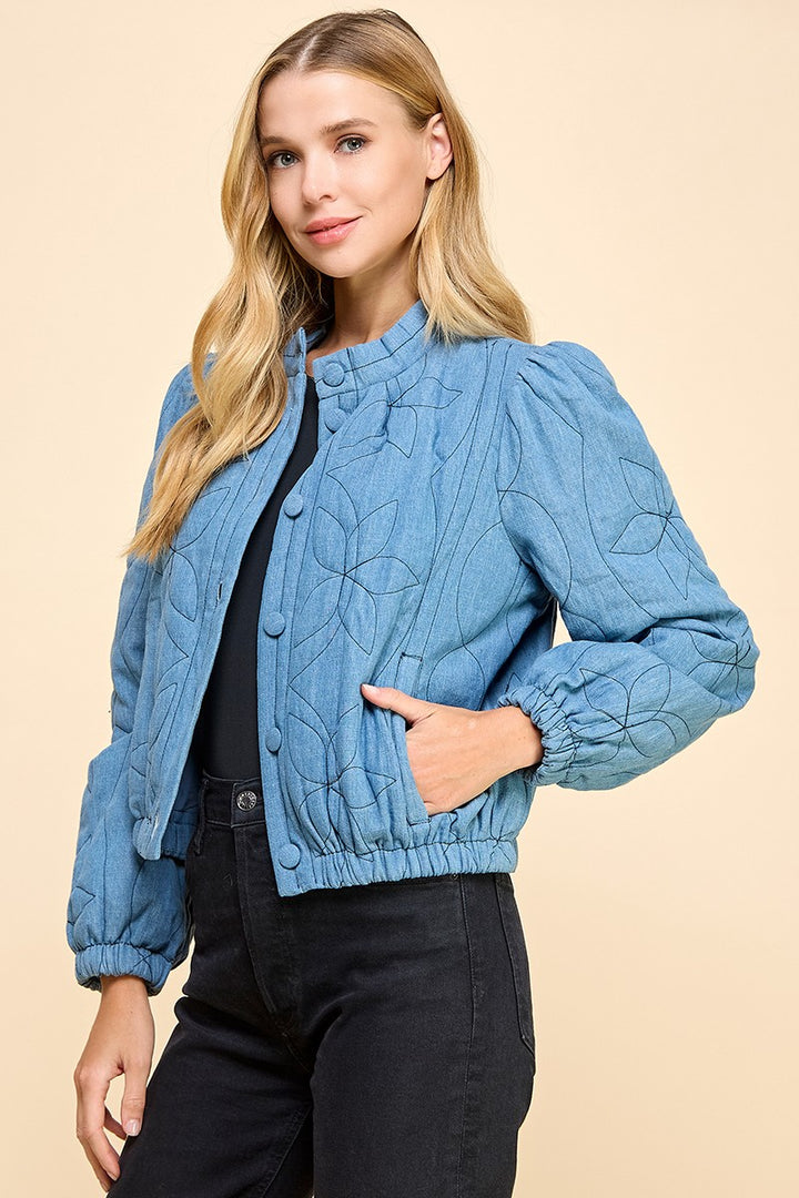 QUILTED DENIM JACKET