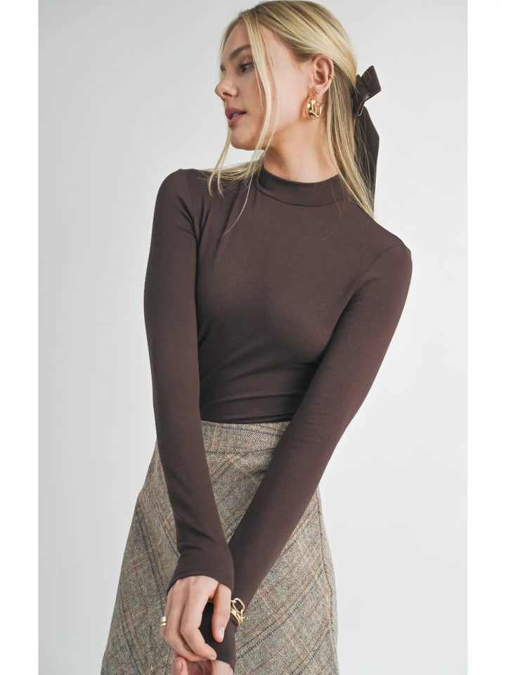 TIMELESS LONGSLEEVE MOCK NECK TOP