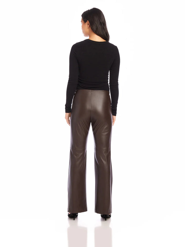 FAUX LEATHER WIDE PANT