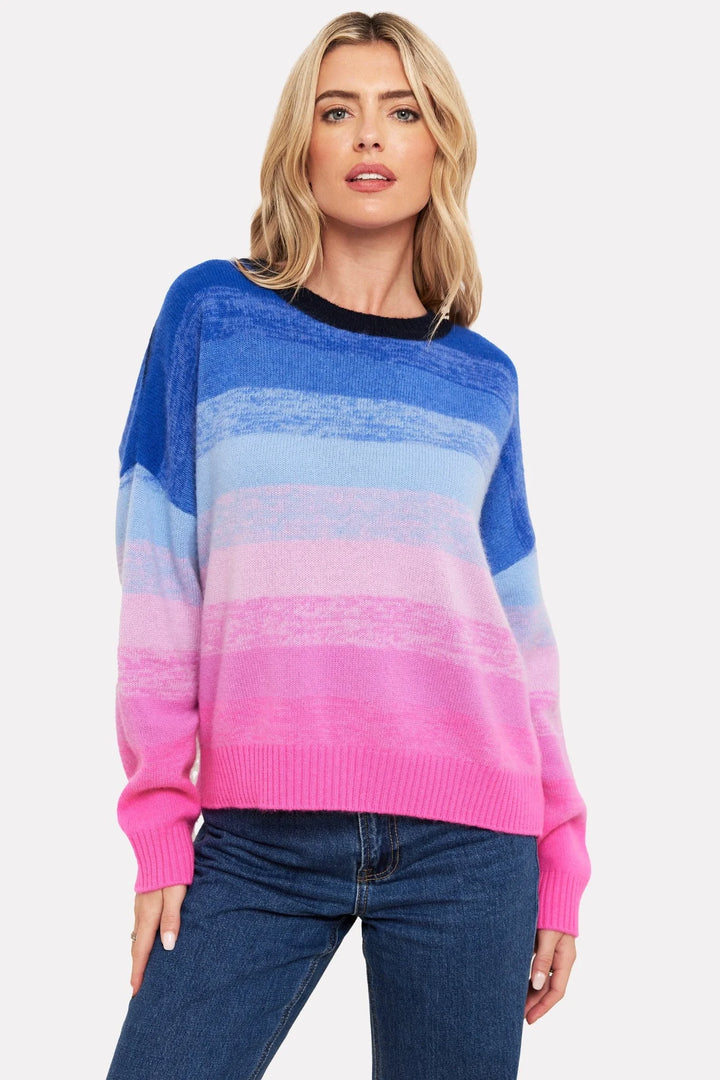 GRADIENT STRIPE PULLOVER