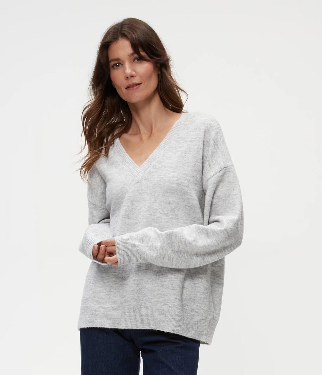 COZY KNIT V-NECK SWEATER