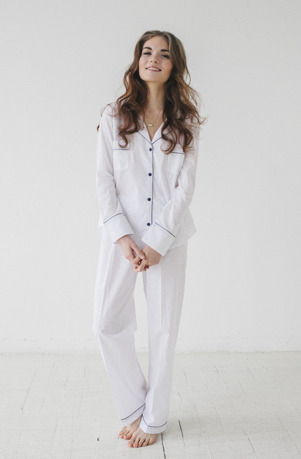 SALUA Classic  Pajama in Woven Cotton