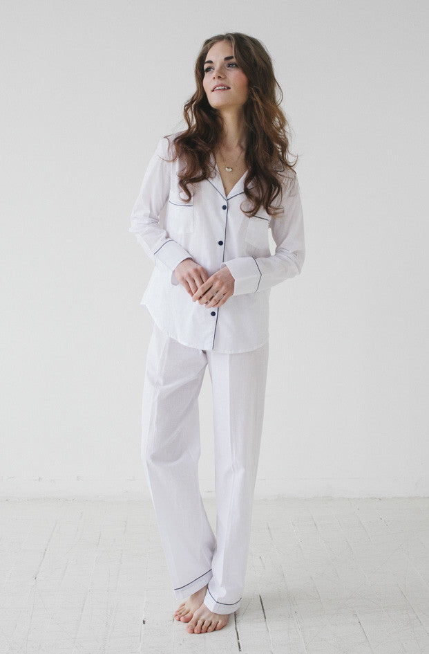 SALUA Classic  Pajama in Woven Cotton