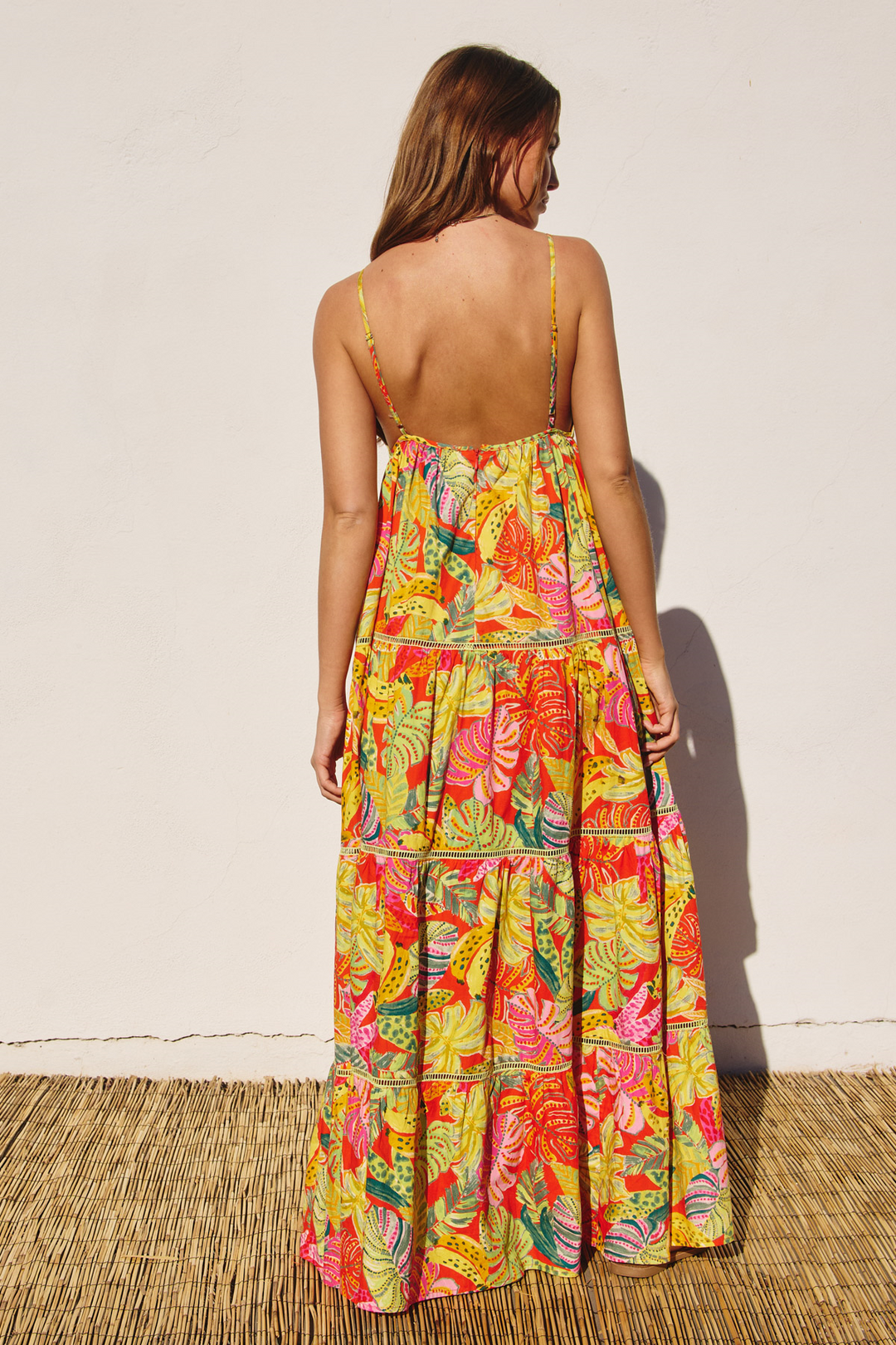 V-NECK MAXI DRESS