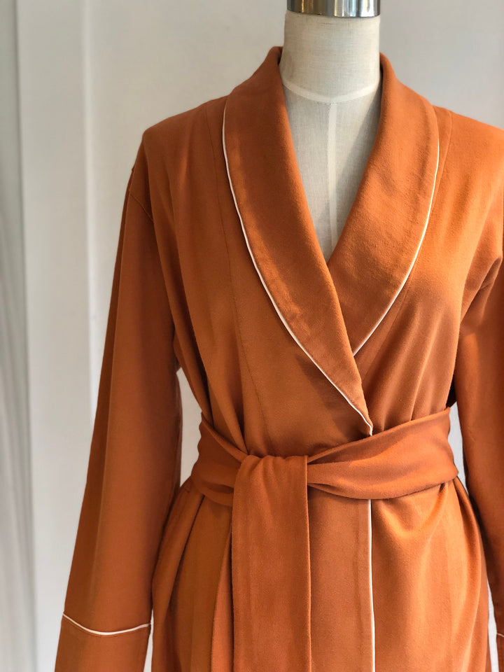 Long Plush Robe in Cotton