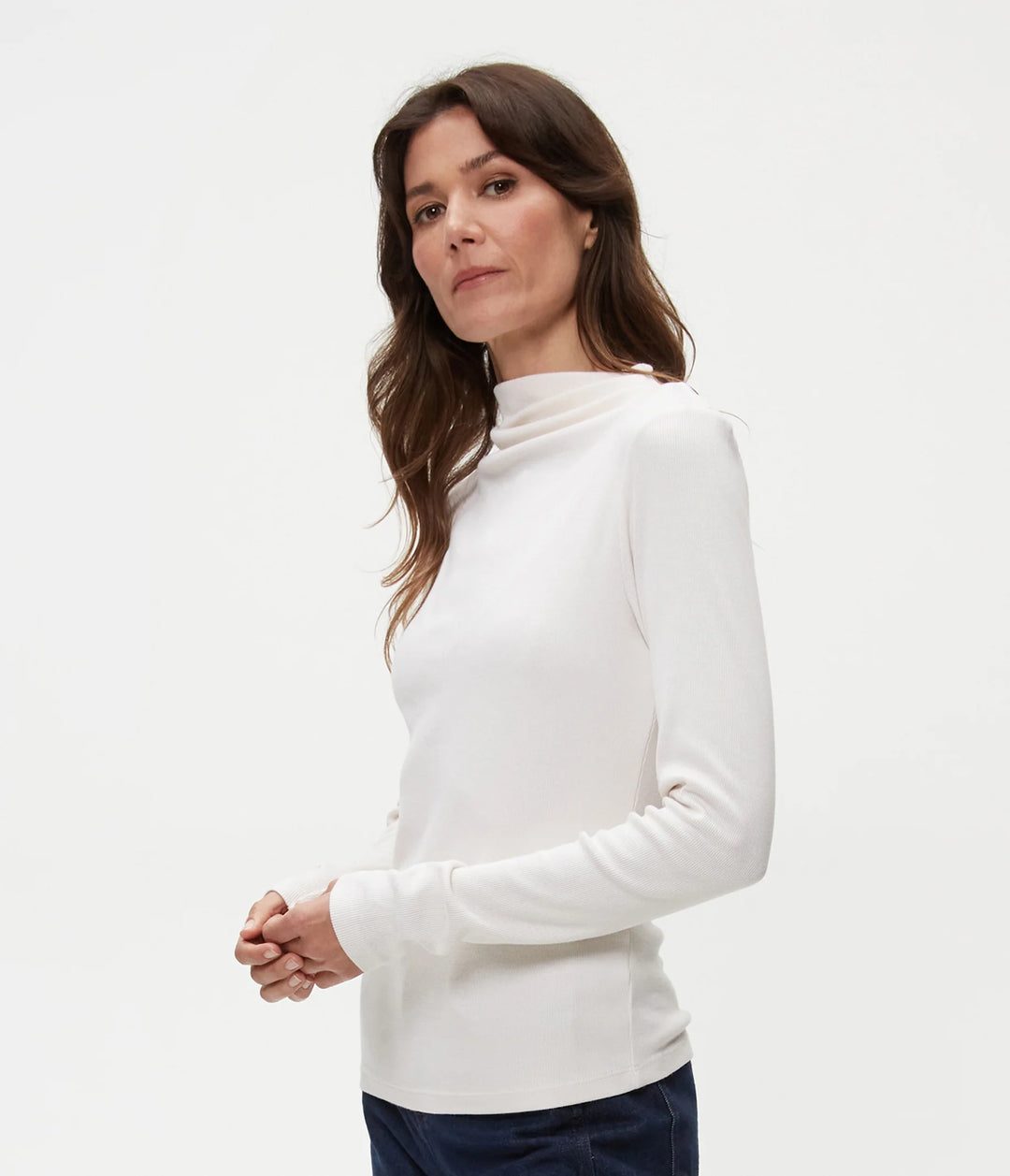 JANINE MOCK NECK TOP