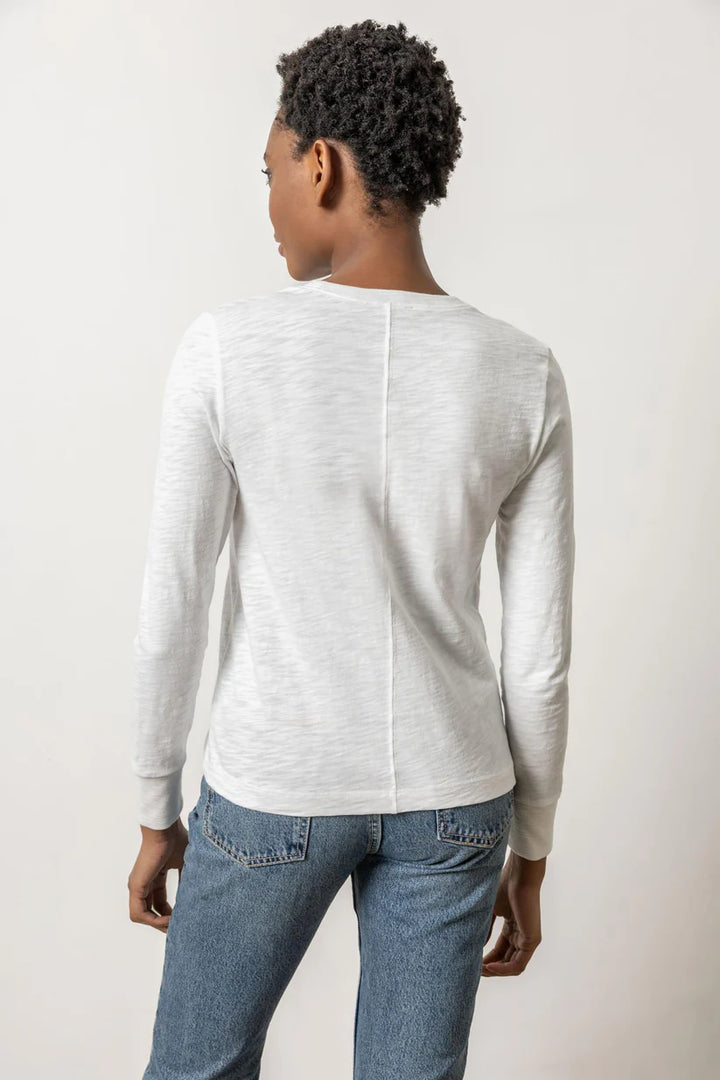 LONG SLEEVE RIBBED CREW