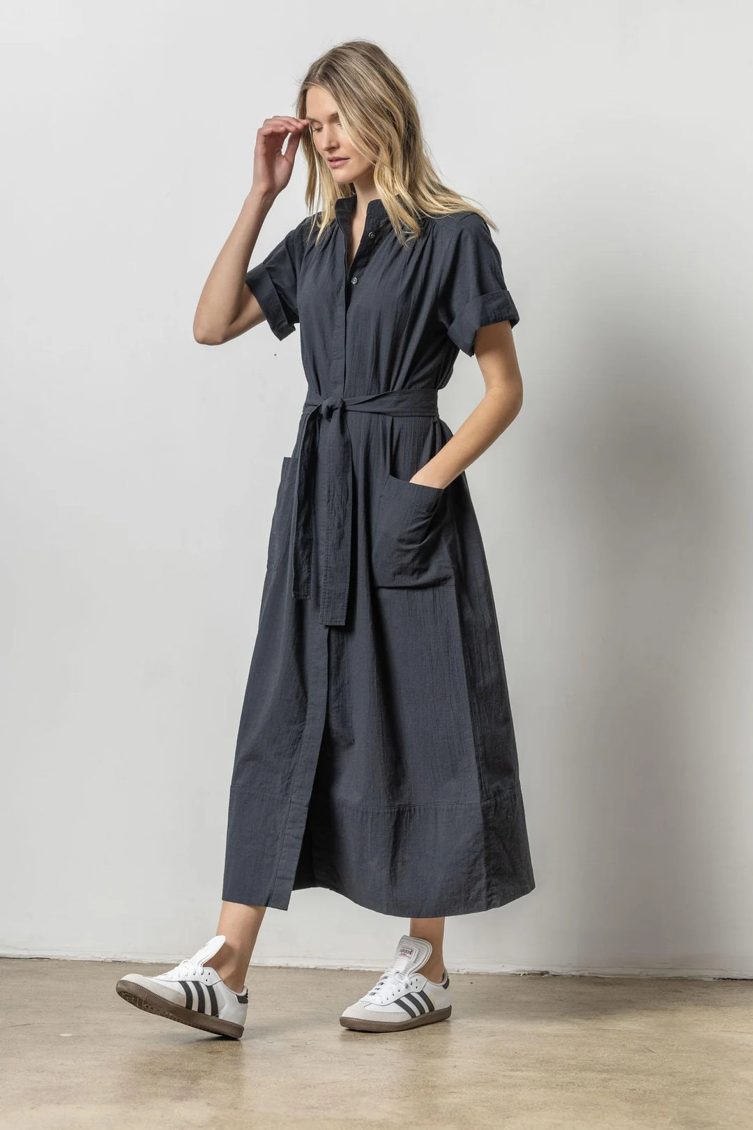 MAXI BUTTON DOWN DRESS