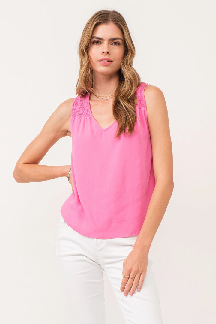 PAIGE RUCHED DETAIL TANK