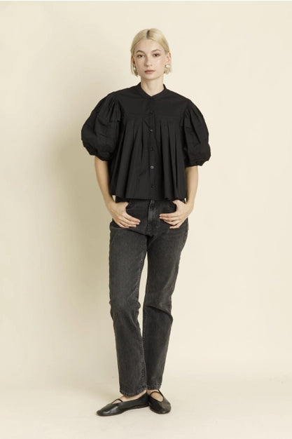 PLEATED PINTUCK BLOUSE