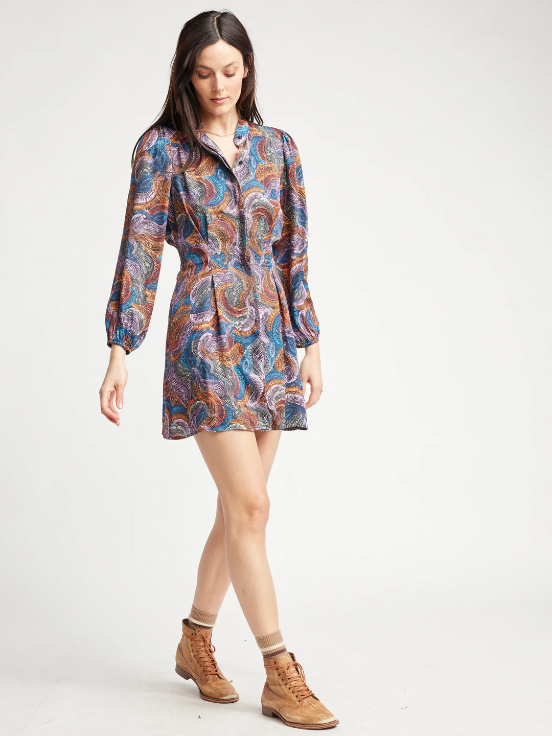 SAIGE LONG SLEEVE MINI DRESS