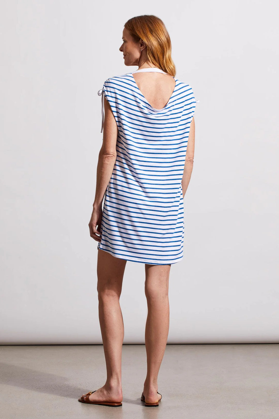 SHORT SLEEVE STRIPE DRESS