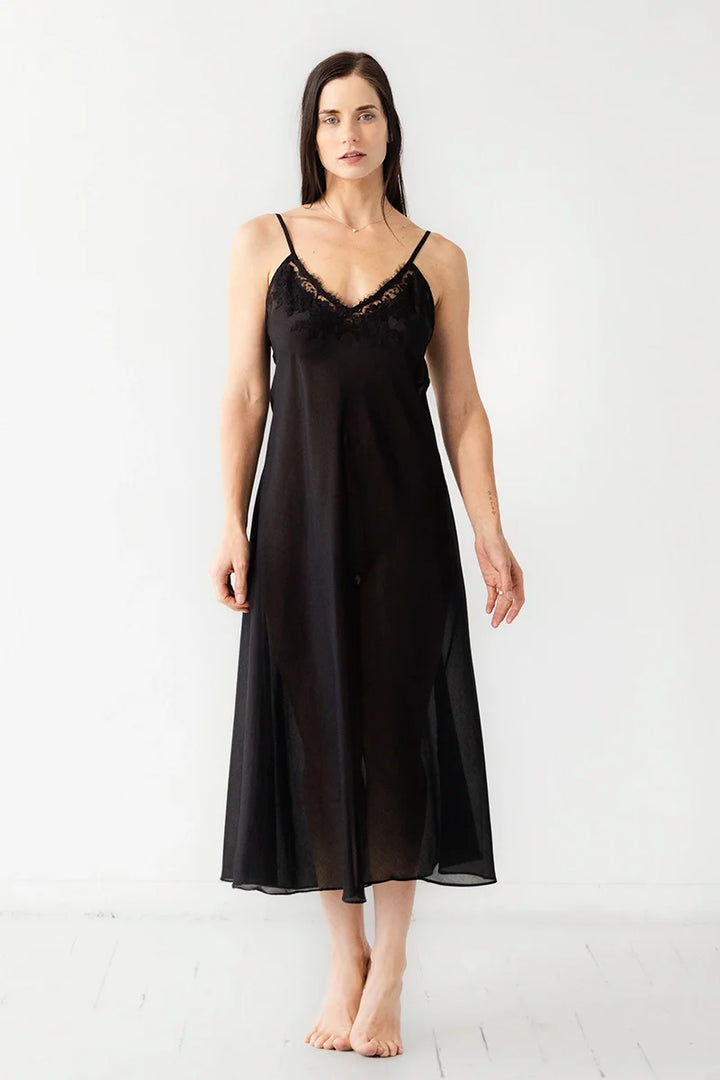 Serafina Cotton/Silk Long Gown