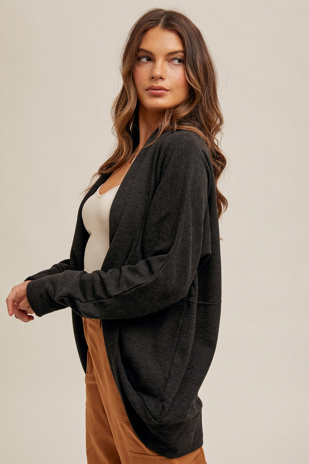 SOFT BRUSHED JERSEY COCOON SWEATER