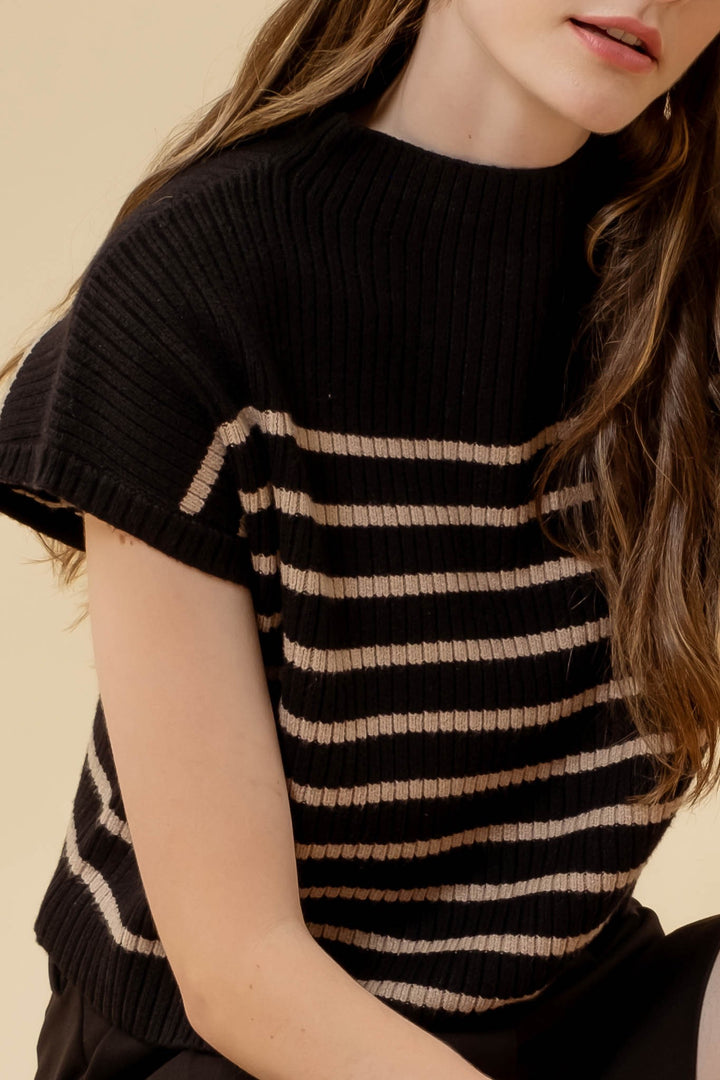 STRIPE DROP SHOULDER SWEATER