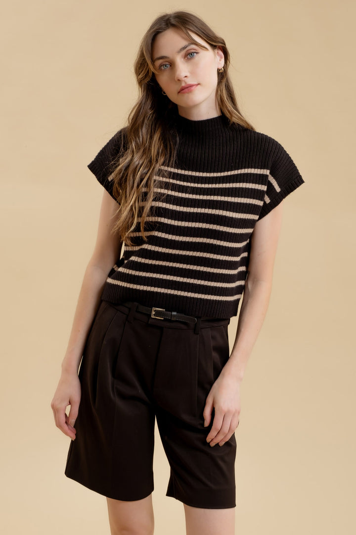 STRIPE DROP SHOULDER SWEATER