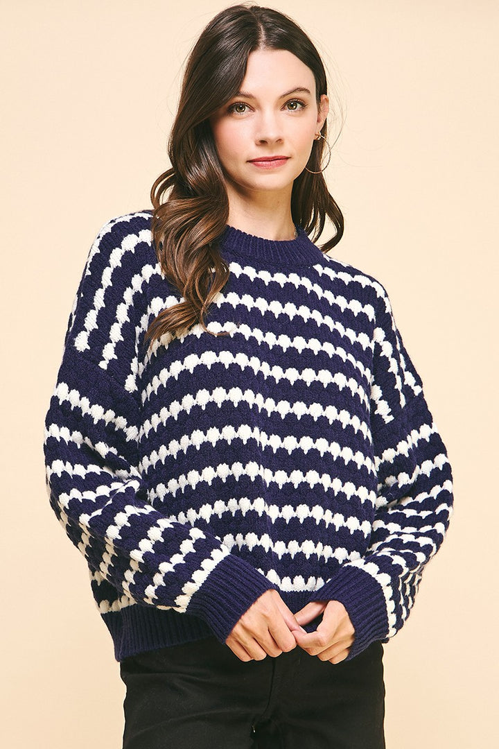 STRIPE SWEATER PULLOVER