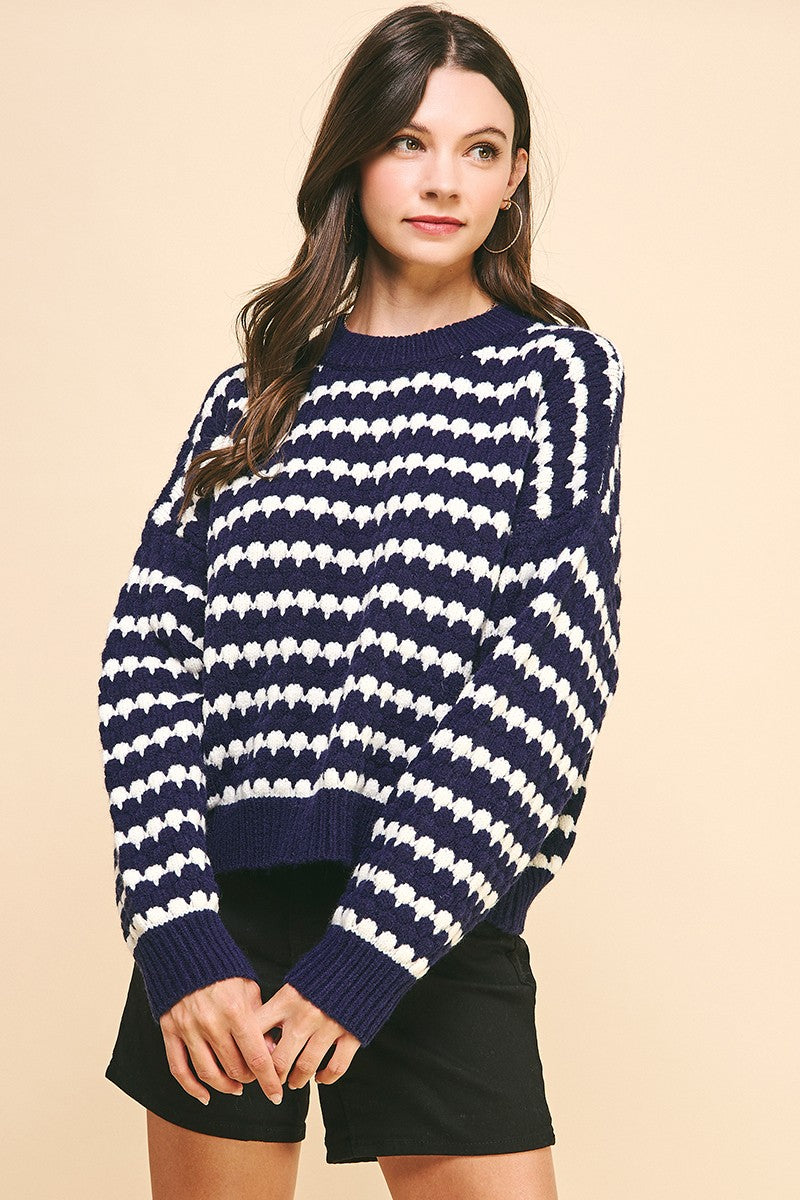 STRIPE SWEATER PULLOVER